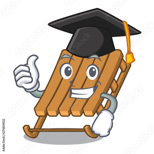Graduation ice sled on a the cartoon