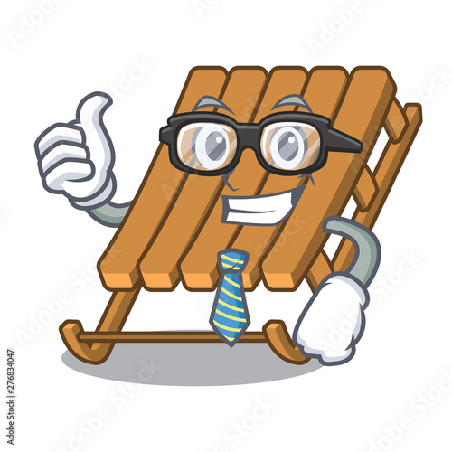 Businessman ice sled on a the cartoon