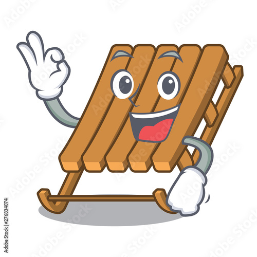 Okay ice sled on a the cartoon
