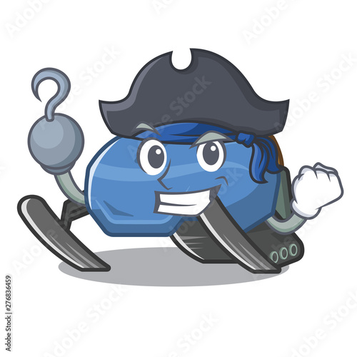 Pirate snowmobile in the a character shape