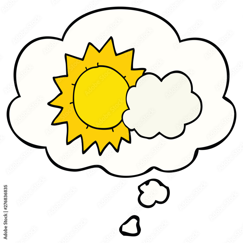 cartoon weather and thought bubble cartoon weather and thought bubble