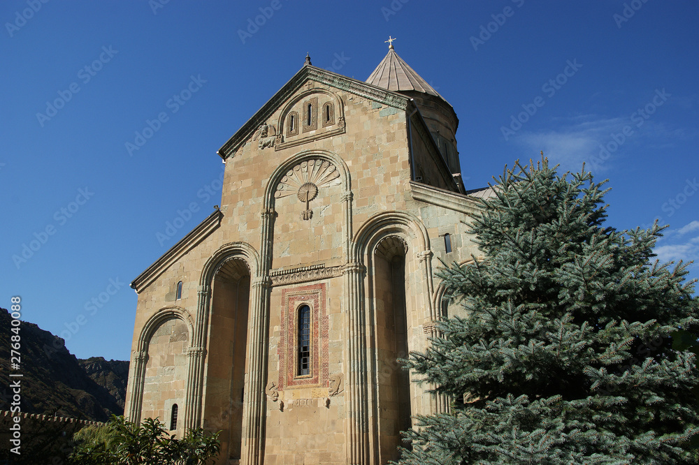Svetitskhoveli Cathedral in Mtskheta, Georgia. Svetitskhoveli Cathedral, originally built in the 4th century, known as Cathedral of the Living Pillar
