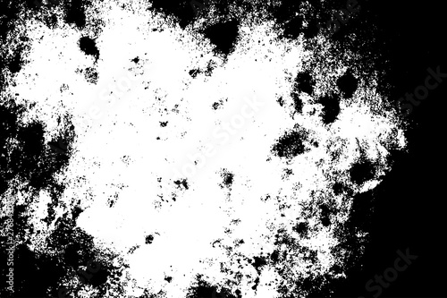 Grunge background black and white. Cracks  chips  scratches  dust texture. Abstract city wall. Dirty old surface. Vector vintage pattern.