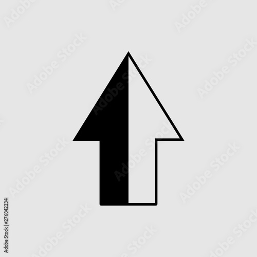 Arrow icon in trendy flat style isolated on gray background vector illustration - vector