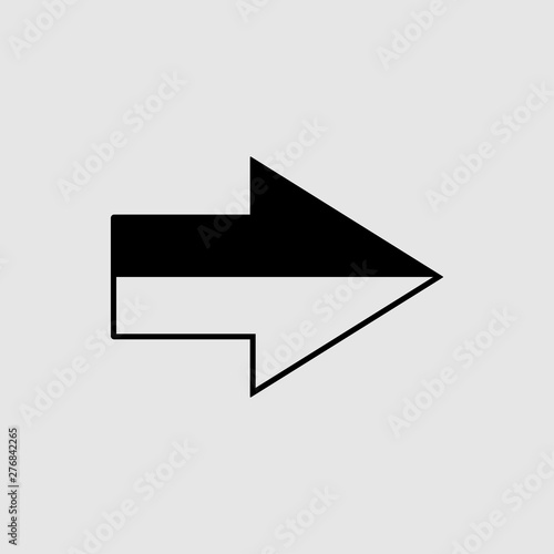 Arrow icon in trendy flat style isolated on gray background vector illustration - vector