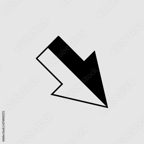 Arrow icon in trendy flat style isolated on gray background vector illustration - vector