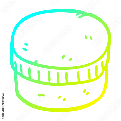cold gradient line drawing cartoon moisturizer jar