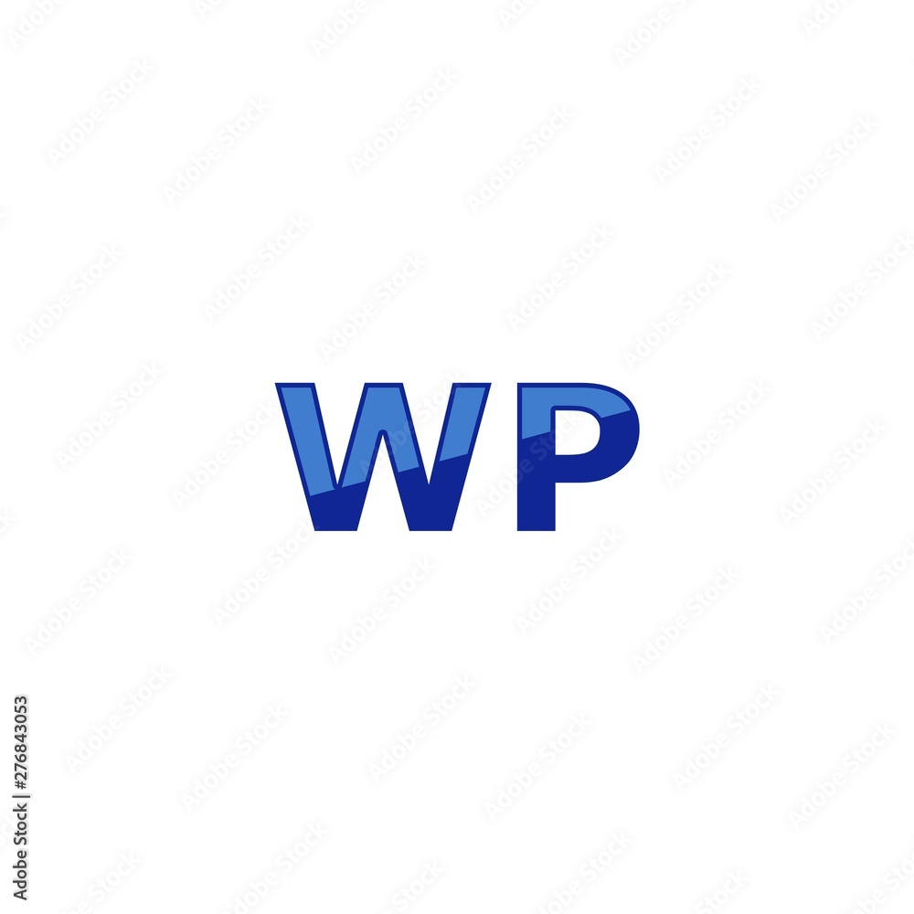 Obraz premium WD letter initial logo design