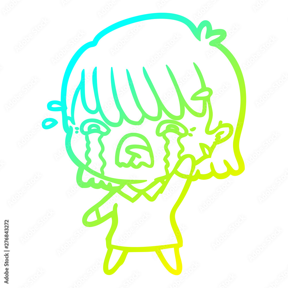 cold gradient line drawing cartoon girl crying cold gradient line drawing cartoon girl crying