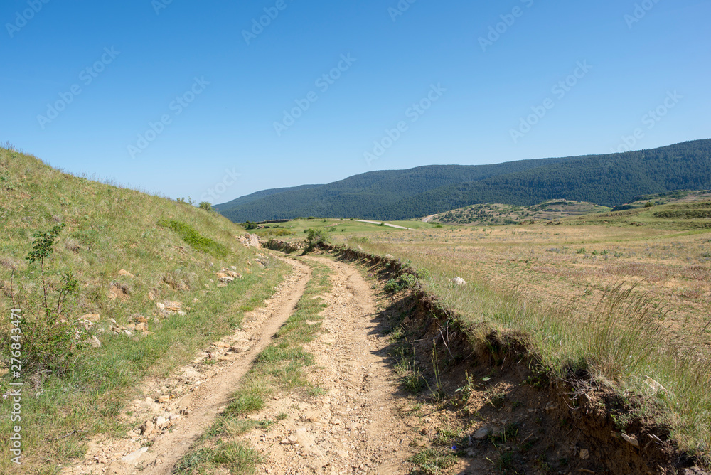 Mountains of Valdelinares in summer clear day