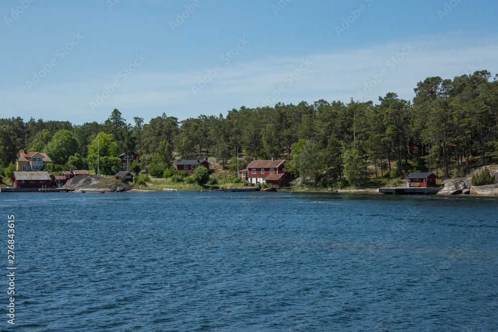 Islands in the Stockholm inner archipelago a sunny sommer day at the islands Korsö and Södra Stavsudda. Islands in the Stockholm inner archipelago a sunny sommer day at the islands Korsö and Södra Stavsudda.