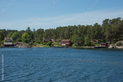 Islands in the Stockholm inner archipelago a sunny sommer day at the islands Korsö and Södra Stavsudda. © Hans Baath