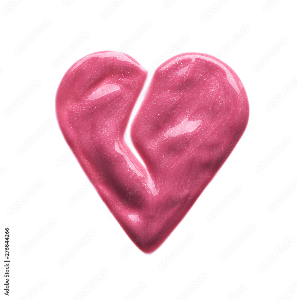 Gently pink strokes and texture of lip gloss Gently pink strokes and texture of lip gloss
