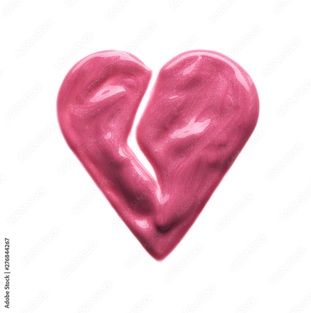 Gently pink strokes and texture of lip gloss Gently pink strokes and texture of lip gloss