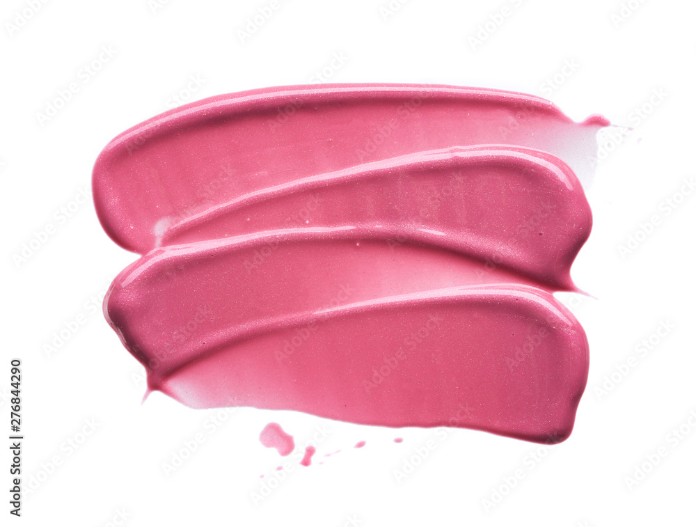 Gently pink strokes and texture of lip gloss Gently pink strokes and texture of lip gloss