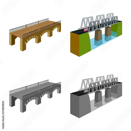 Vector design of connection and design symbol. Set of connection and side stock vector illustration.