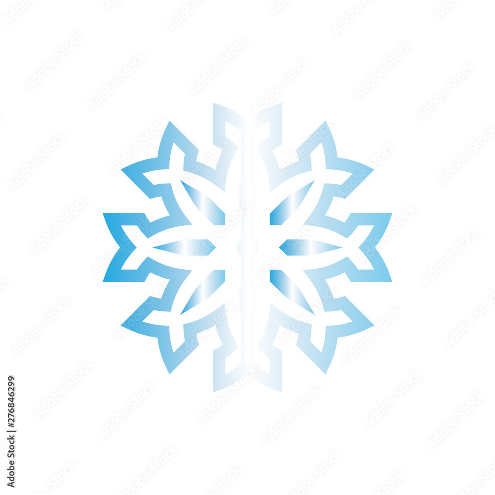 Snow flake logo design vector Snow flake logo design vector