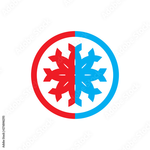Hot and cool logo design vector