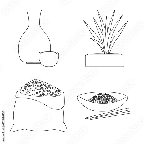 Vector illustration of diet and cooking logo. Collection of diet and organic stock vector illustration.