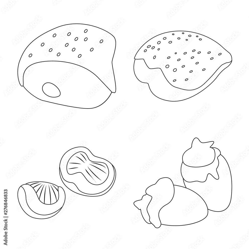 Isolated object of food and grilled logo. Set of food and bird stock vector illustration. Isolated object of food and grilled logo. Set of food and bird stock vector illustration.