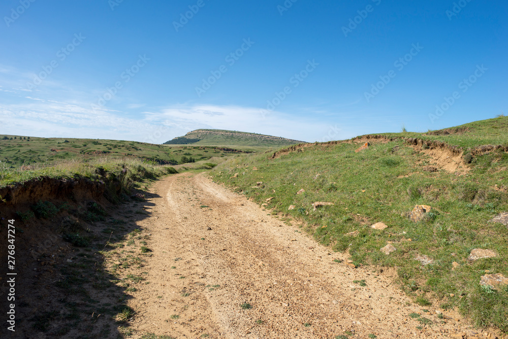 Mountains of Valdelinares in summer clear day Mountains of Valdelinares in summer clear day