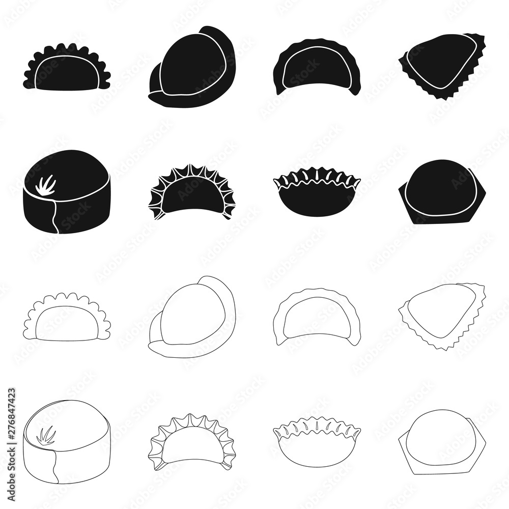 Isolated object of products and cooking sign. Collection of products and appetizer stock symbol for web. Isolated object of products and cooking sign. Collection of products and appetizer stock symbol for web.