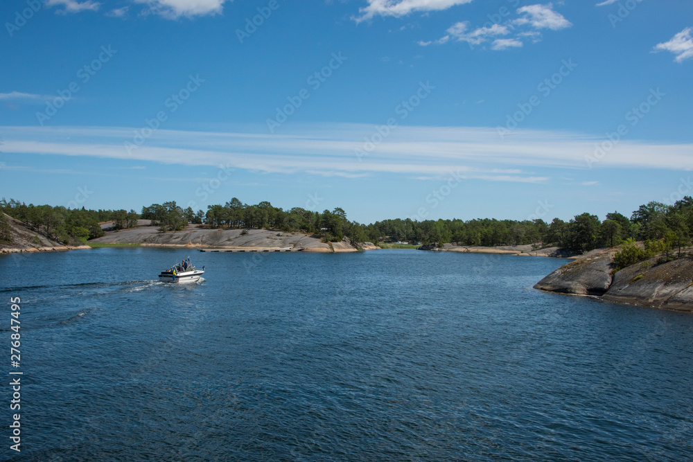Islands in the Stockholm outer archipelago a sunny sommer day