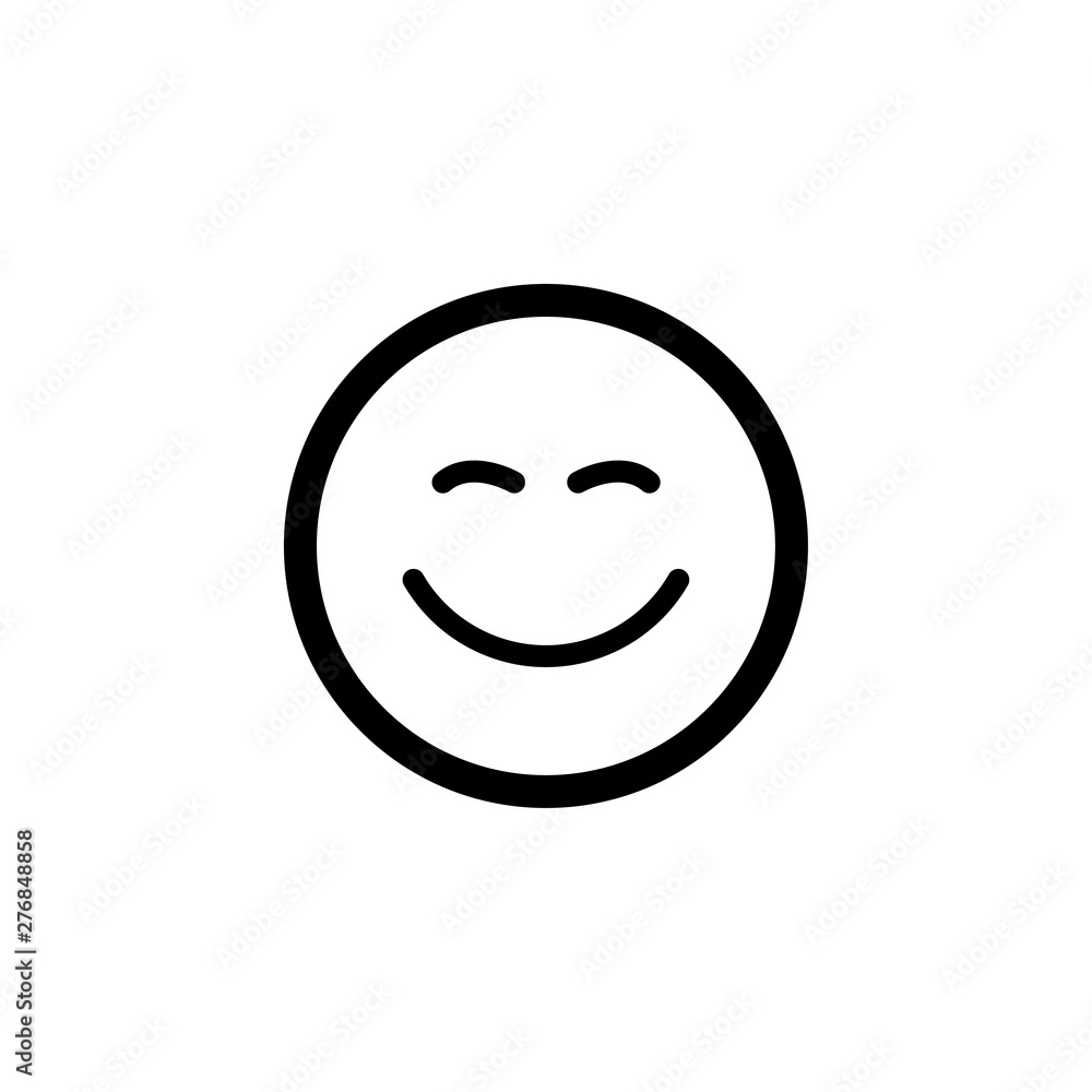 Fototapeta premium Smile / Laugh Emoticon Icon Vector - Vector