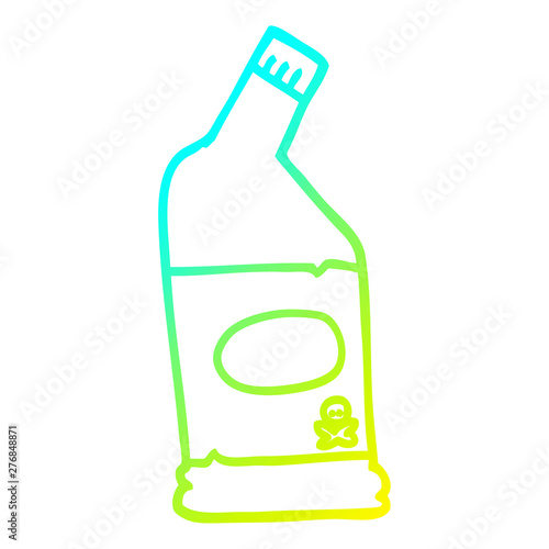 cold gradient line drawing cartoon bleach cleaner