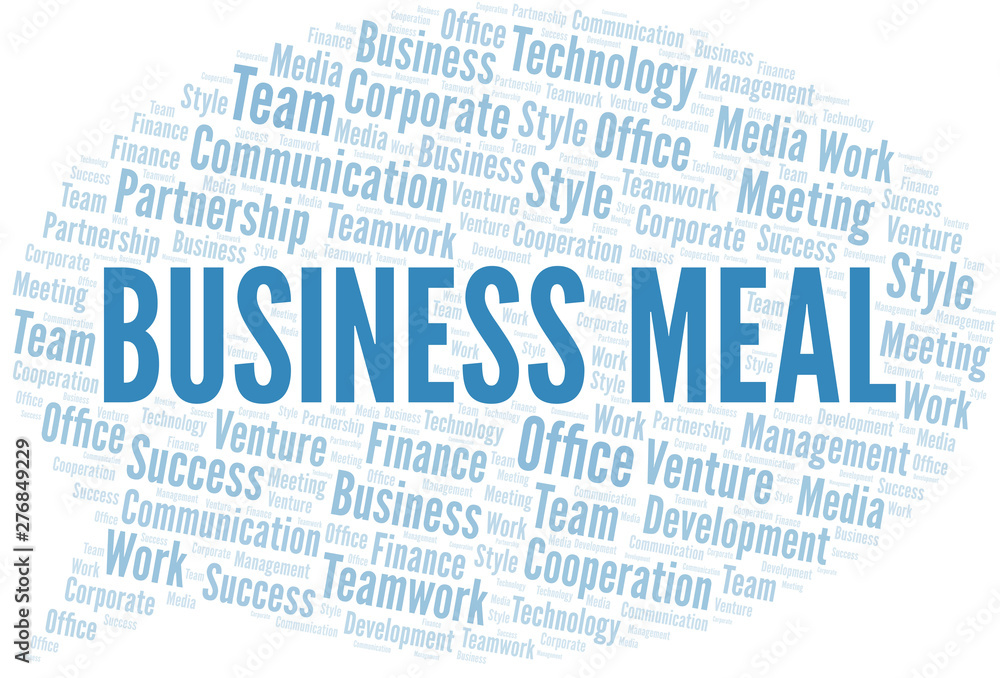 Fototapeta premium Business Meal word cloud. Collage made with text only.