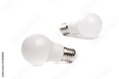 LED light bulb New technology isolated on white background, Energy saving electric lamp is good for environment. - Image ..