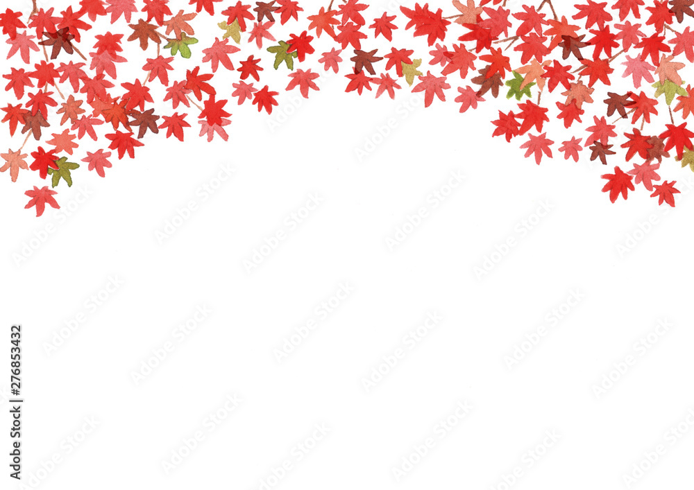 紅葉 水彩背景イラスト Stock Illustration Adobe Stock