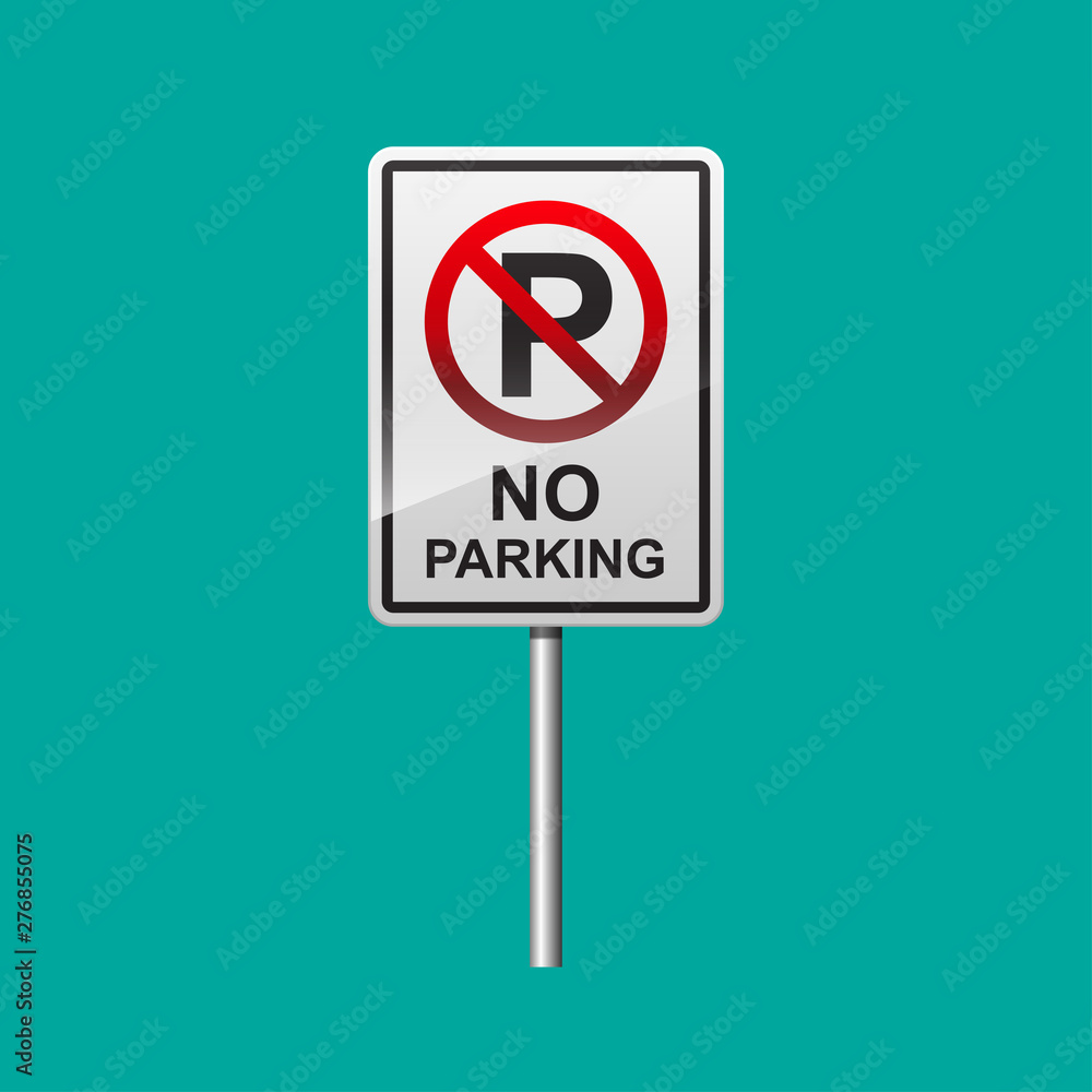 No parking sign vector illustration. No parking sign vector illustration.