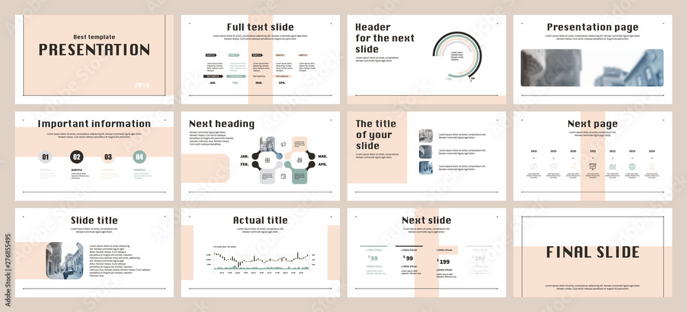 Presentation template design