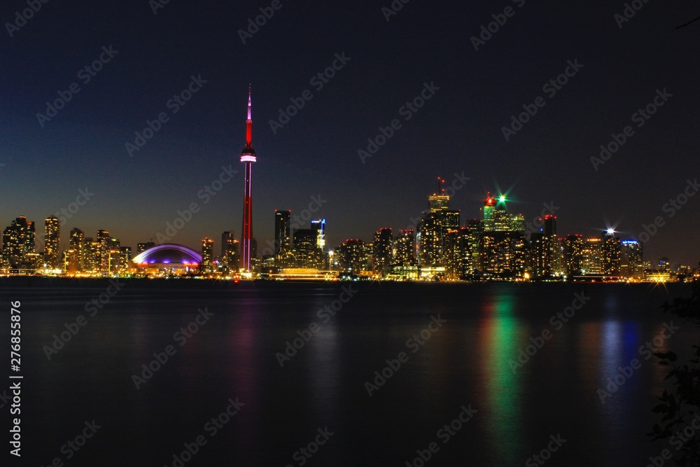 Toronto downtown skyline view from Toronto Islands 