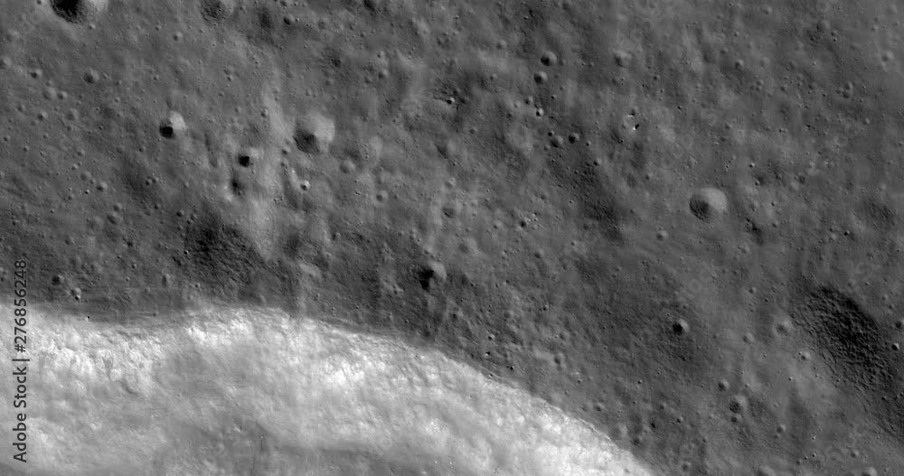 Mediumaltitude overflight aerial of Harpalus Crater, Sinus Roris. LAT