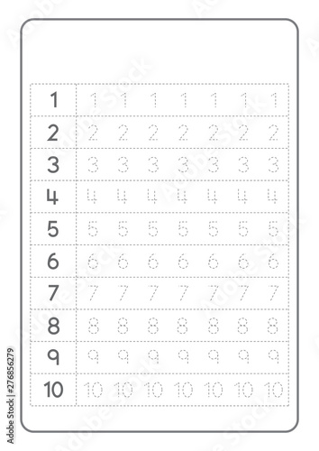 Free handwriting pages for writing numbers Learning numbers, Numbers tracing worksheet for kindergarten 