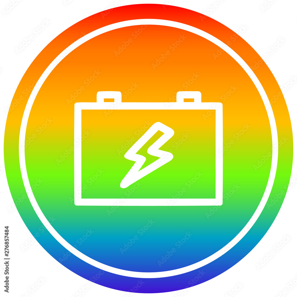 industrial battery circular in rainbow spectrum industrial battery circular in rainbow spectrum