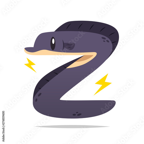 Electric eel vector isolated illustration