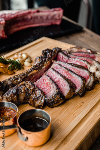 Grilled Australian Tomahawk on Wood Plate