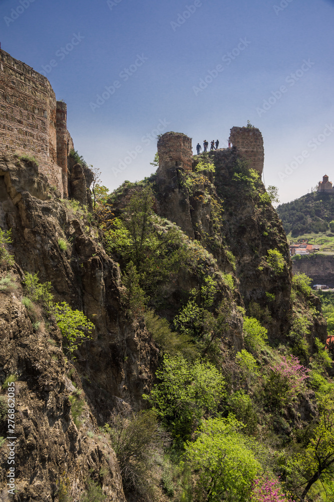 nariqala fortress on hilltop in tbilisi