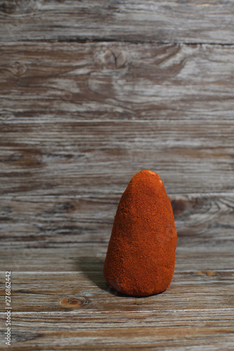 Delicious and beautiful cheese Boulette on a beautiful wooden background photo