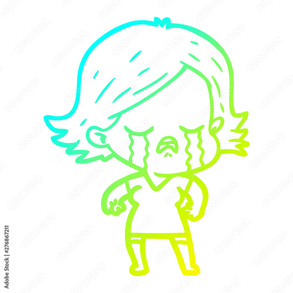 cold gradient line drawing cartoon girl crying cold gradient line drawing cartoon girl crying