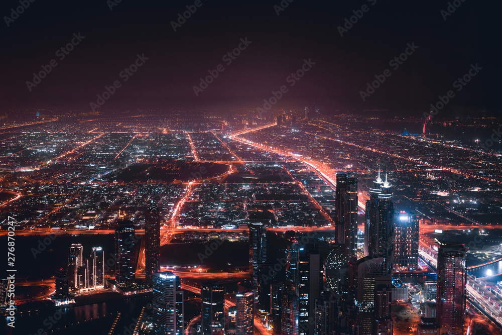Colourful view of Dubai, United Arab Emirates