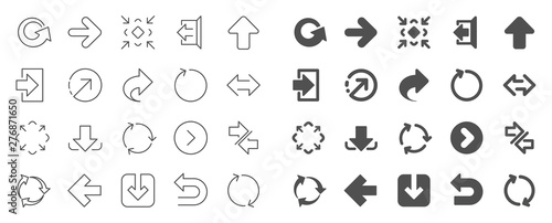 Share arrow icons. Set of Download, Synchronize and Recycle icons. Undo, Refresh and Login symbols. Sign out, download and Upload. Universal arrow elements, share, synchronize sign. Quality sign set