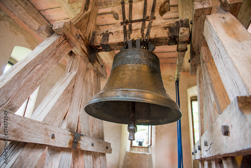 Ancient big bell in the Czech Castle.