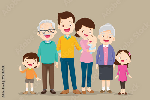 Happy big family set