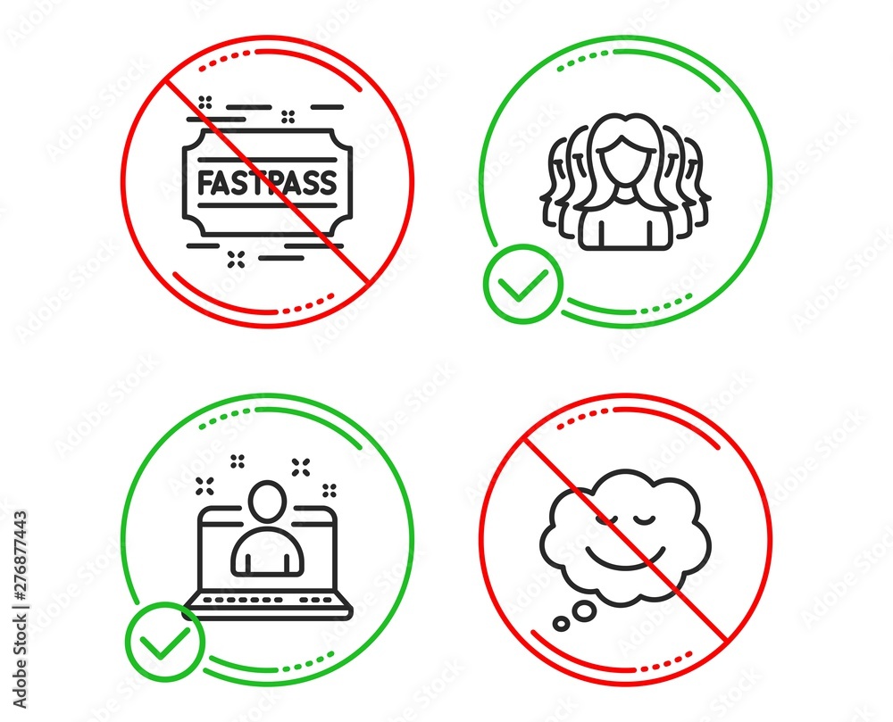 Do or Stop. Best manager, Fastpass and Women group icons simple set. Speech bubble sign. Best developer, Entrance ticket, Lady service. Comic chat. Line best manager do icon. Prohibited ban stop Do or Stop. Best manager, Fastpass and Women group icons simple set. Speech bubble sign. Best developer, Entrance ticket, Lady service. Comic chat. Line best manager do icon. Prohibited ban stop