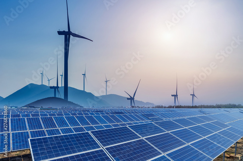 Solar panels and wind power generation equipment