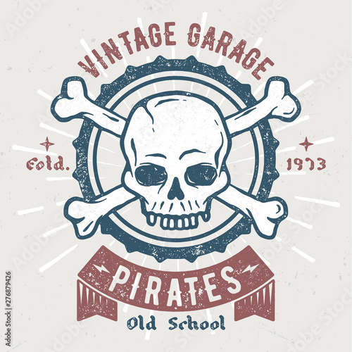 Vintage Garage - Vintage Tee Design For Printing